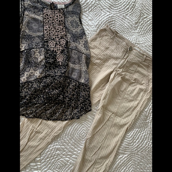 Anthro Hei Hei Striped Beachwalk Trousers Sz 30 - Picture 3 of 16